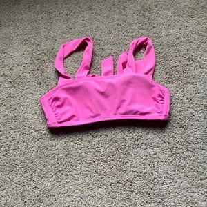 womens pink swim top